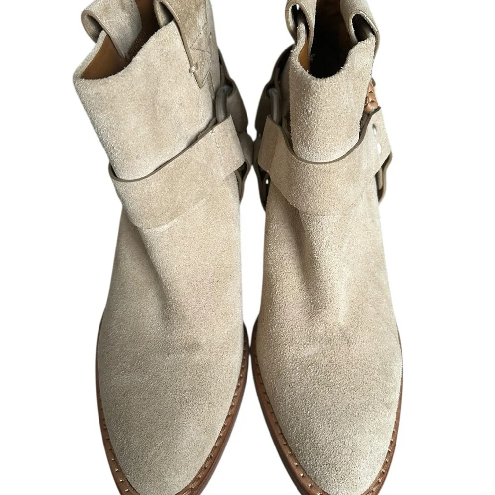 SEE BY CHLOE Tan Suede Ankle Boots WOMENS 39 NWOB‎